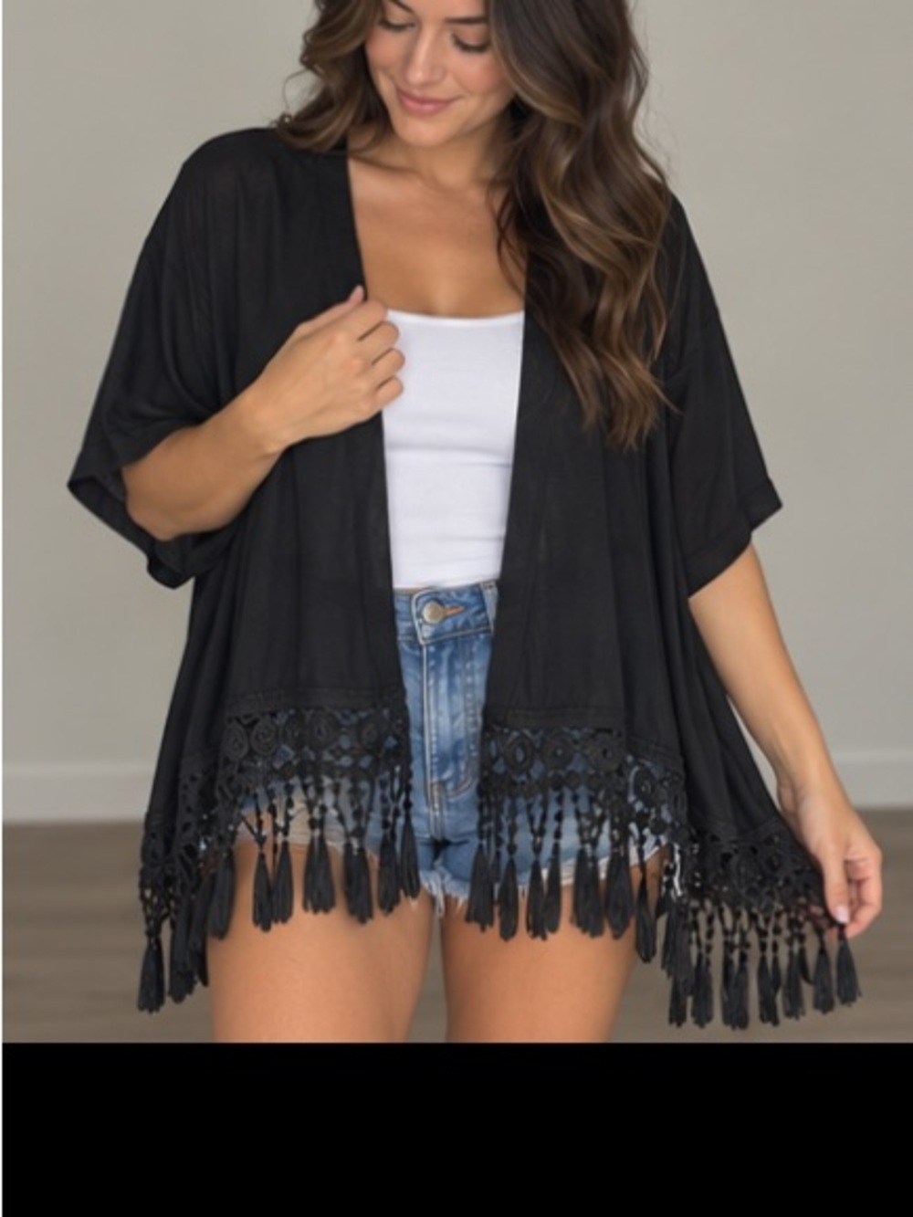 Large black cardigan